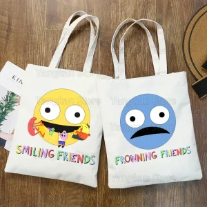 Smiling Friend Women Package Elegant Canvas Bag Handbags Shoulder Bags Casual Shopping Girls Handbag