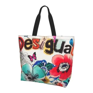 Desigual Custom Shopping Tote Bag Canvas Large Capacity Shoulder Bags Shopper Grocery Handbag for Women